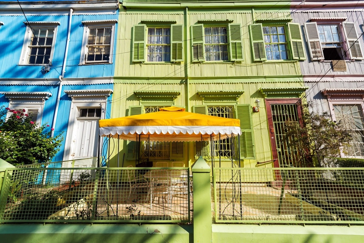 maisons colorées à Valparaiso