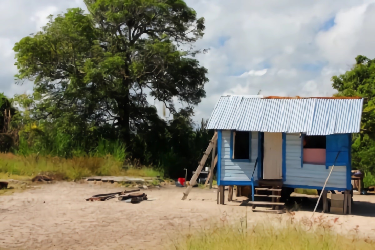 Maison Garifuna à Hopkins