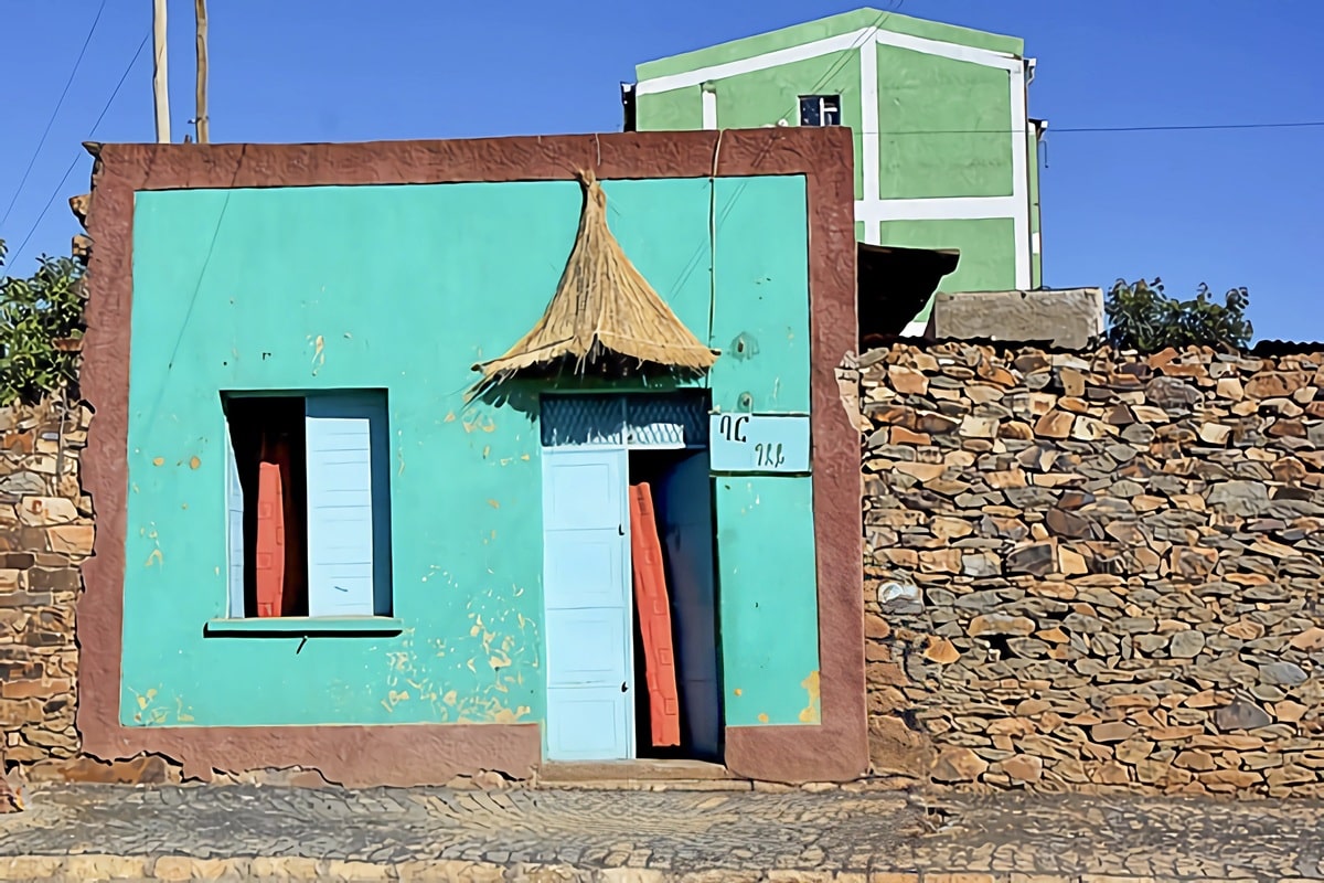 maisons colorée à Aksoum