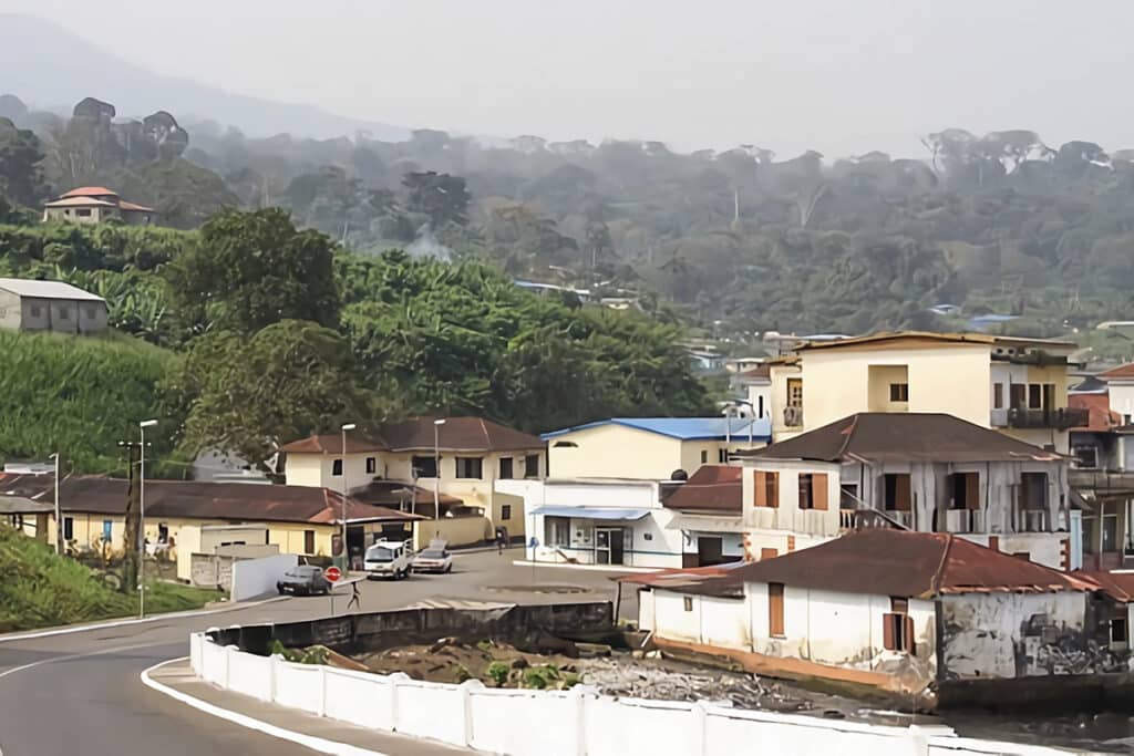maisons à Luba sur l'île de Bioko
