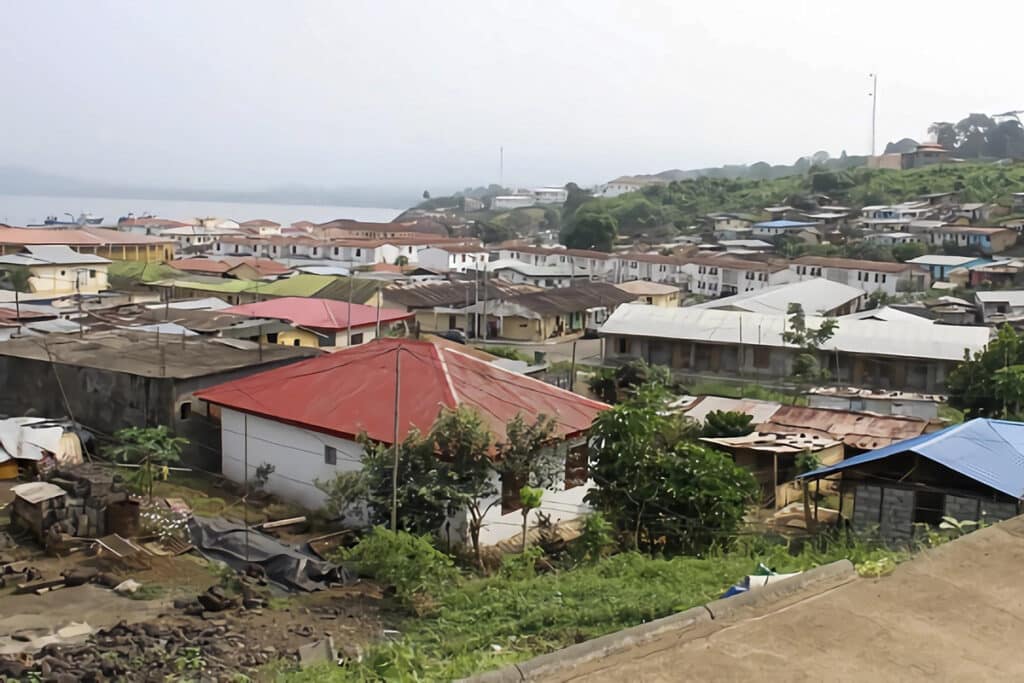 maisons à Luba sur l'île de Bioko