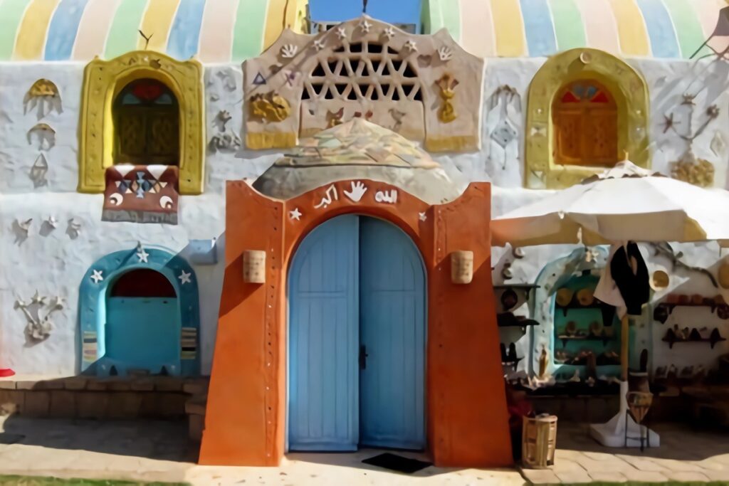 maison colorée nubienne anakato