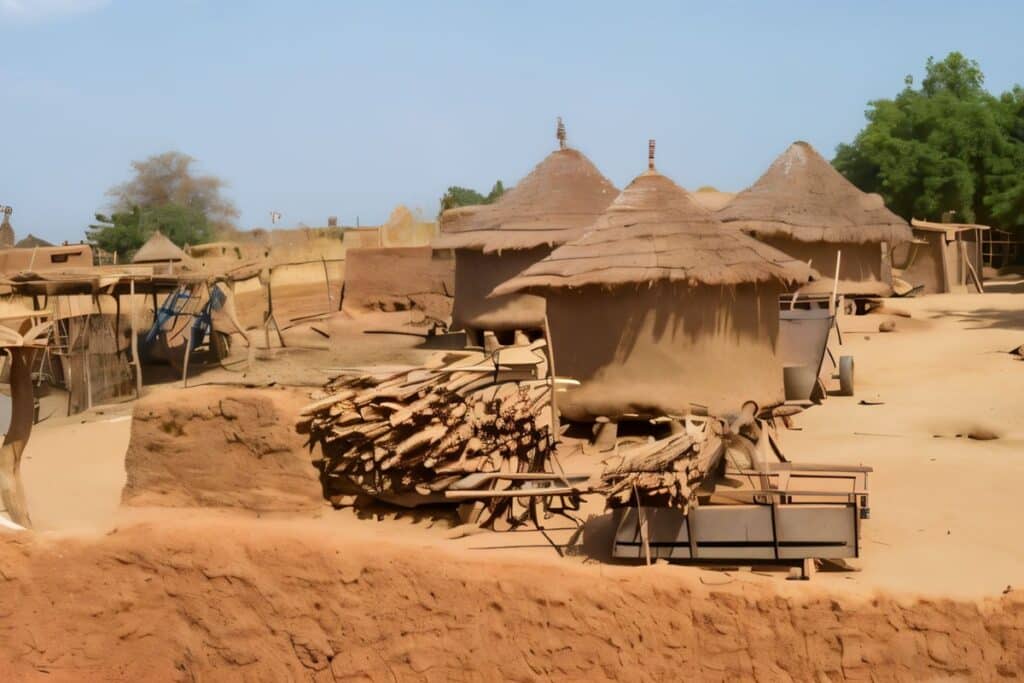 huttes bambara au mali