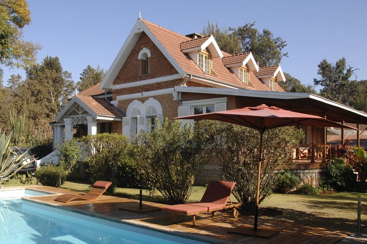Belle villa en brique à Madagascar