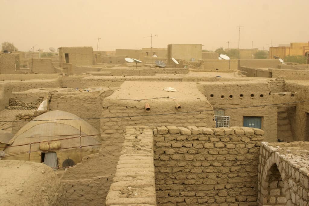 maisons en briques de boue à Tombouctou