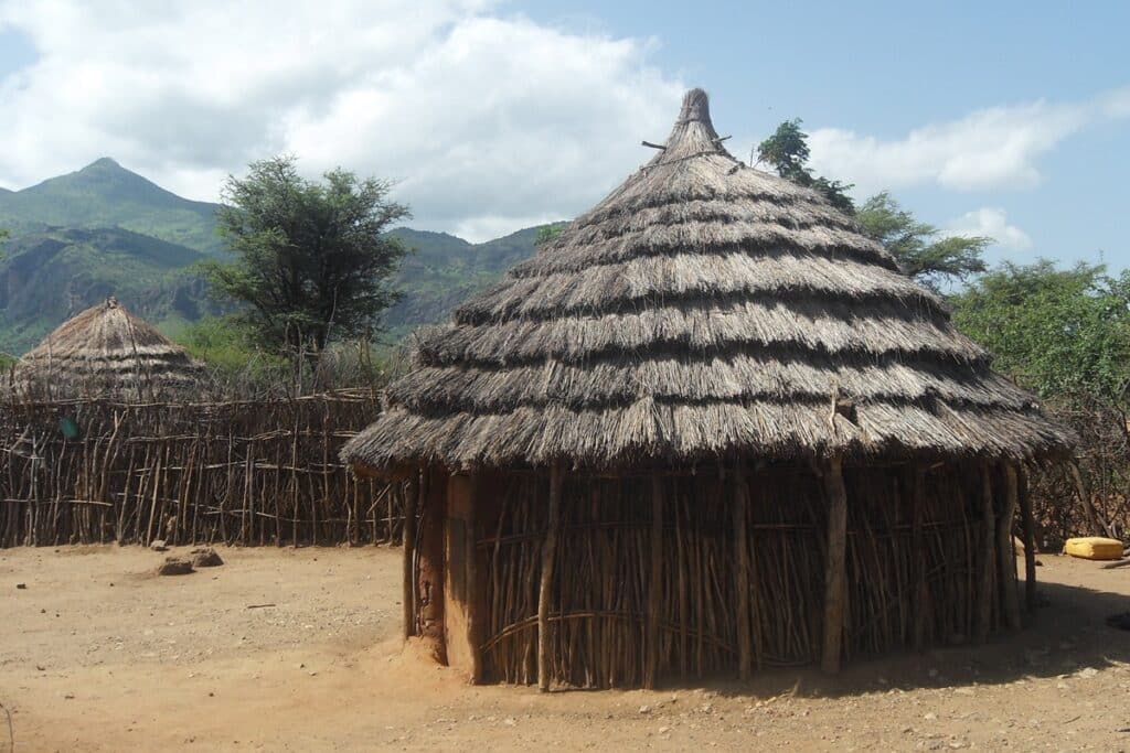 La hutte du peuple Karamojong