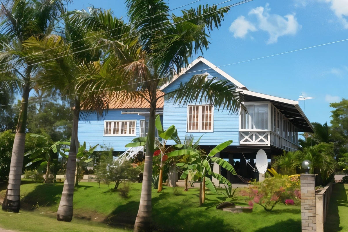 Maison de style colonial au Suriname