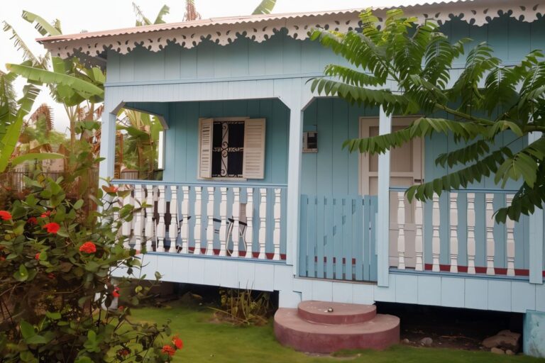 Maison en bois typique à Sao Tomé