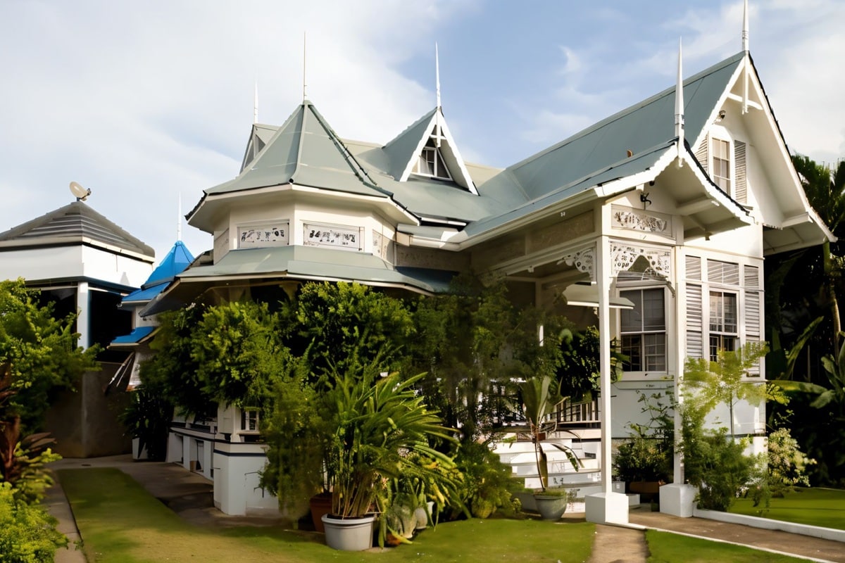 Maison gingerbread à Port d'Espagne (Trinité-et-Tobago)