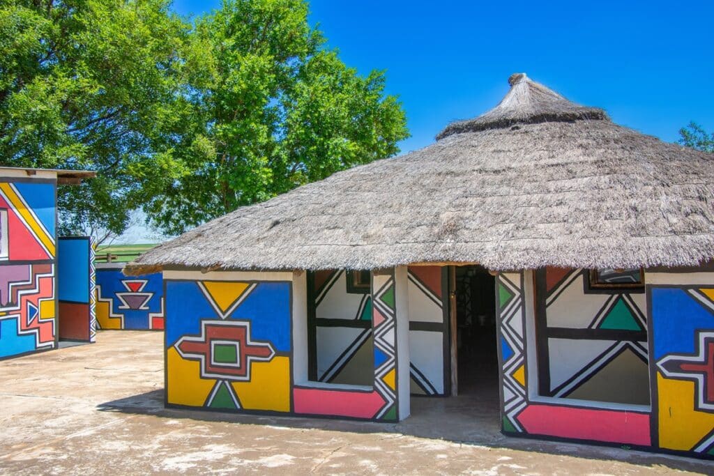 Les maisons peintes des Ndébélés