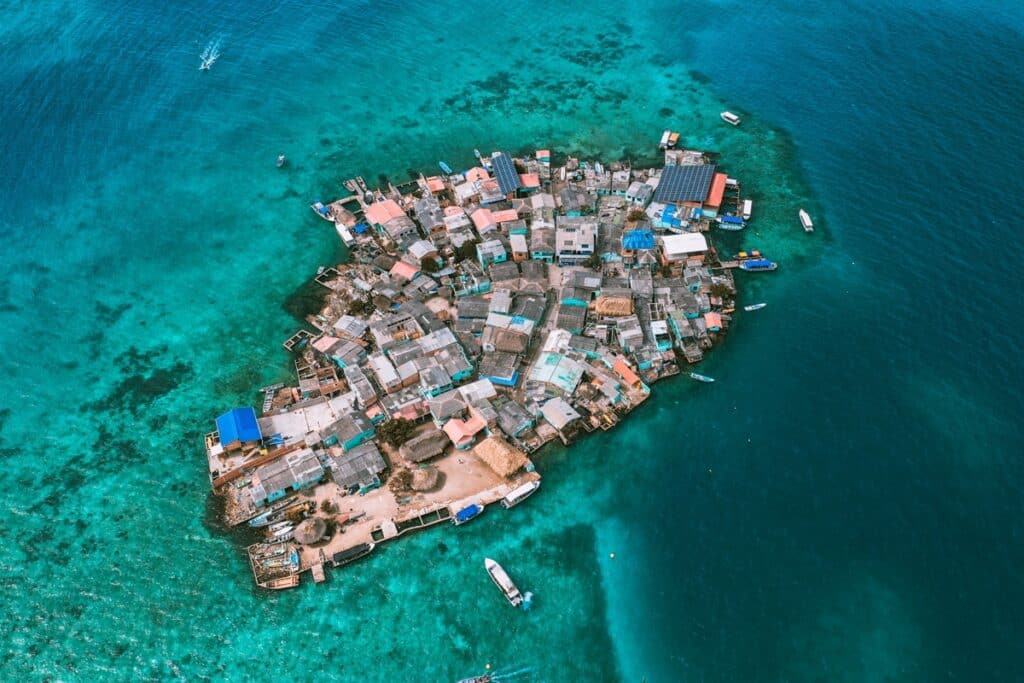 vue aérienne de Santa Cruz del Islote