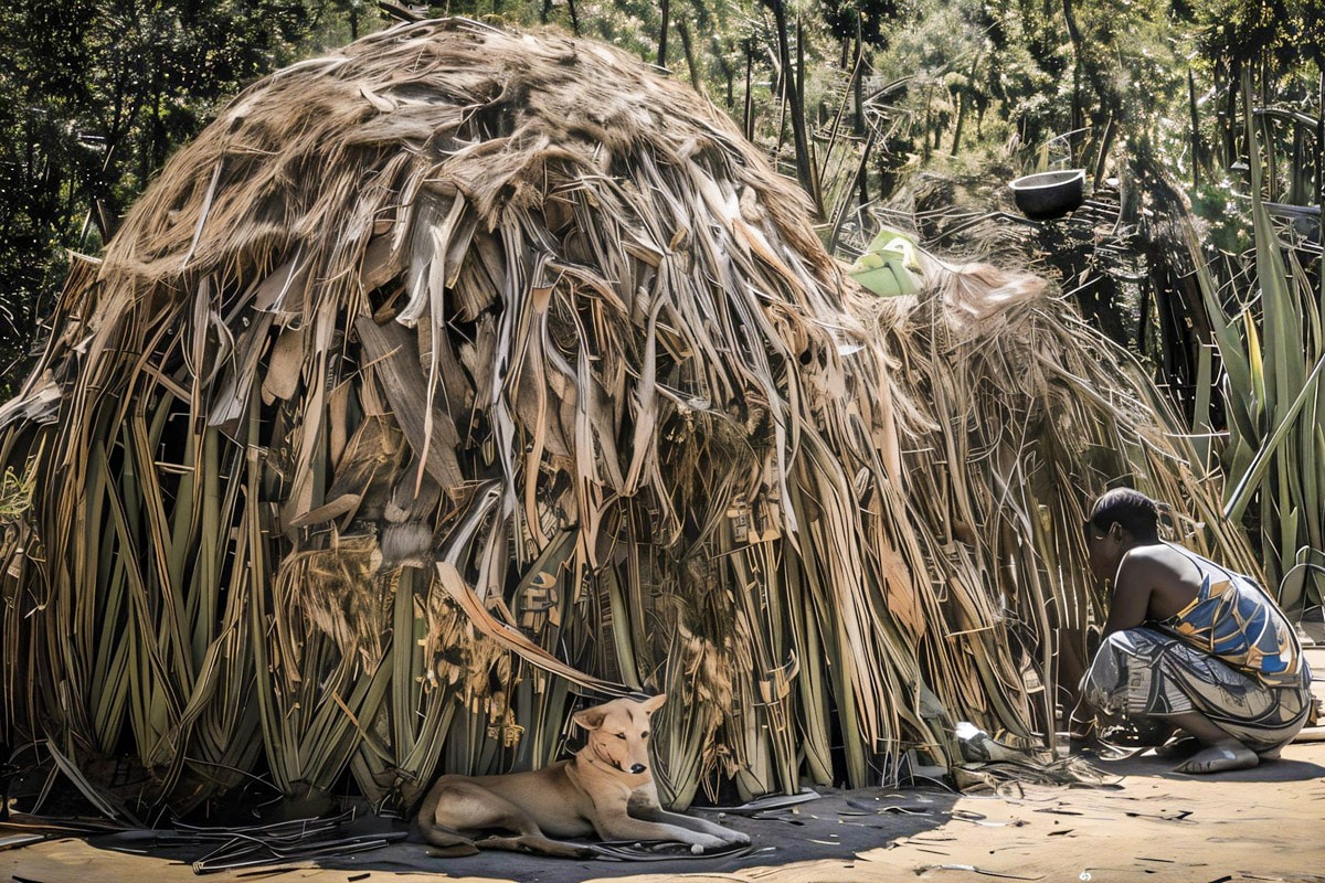 La hutte du peuple Hadza