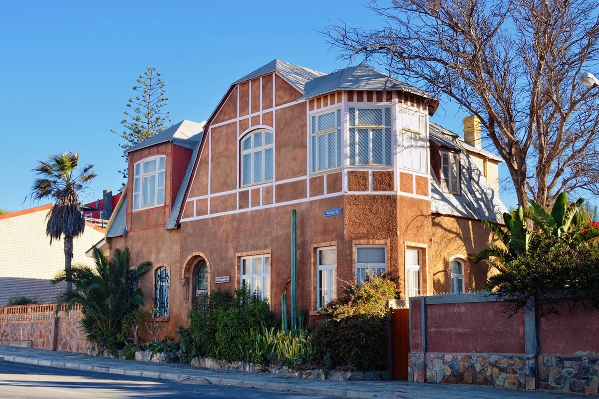 maison coloniale en briques à Lüderitz
