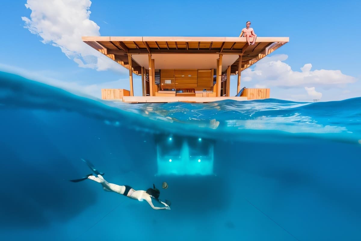 Maison flottante en Tanzanie