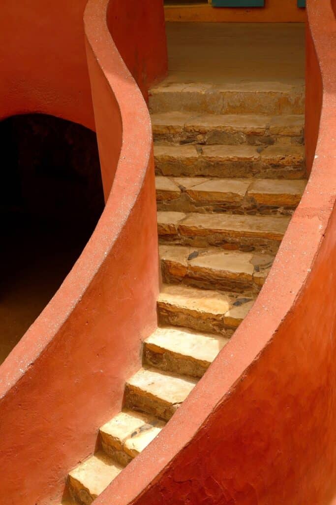 maison des esclaves à Gorée escalier