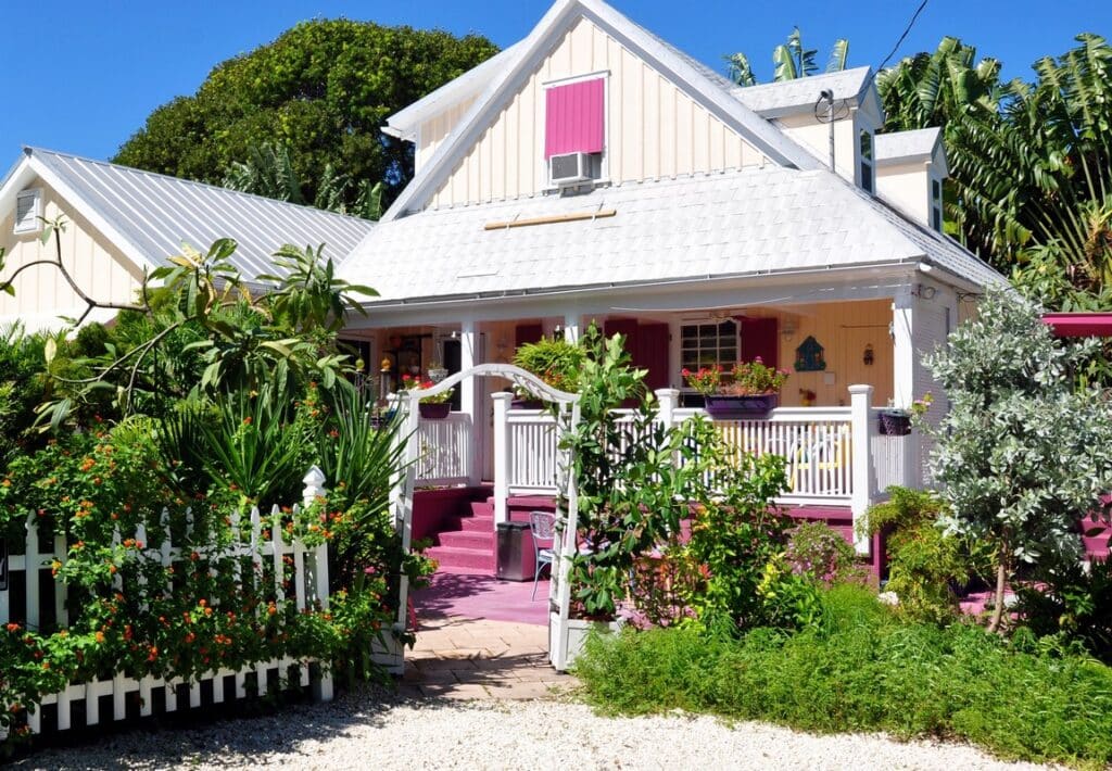 conch house colorée à key west