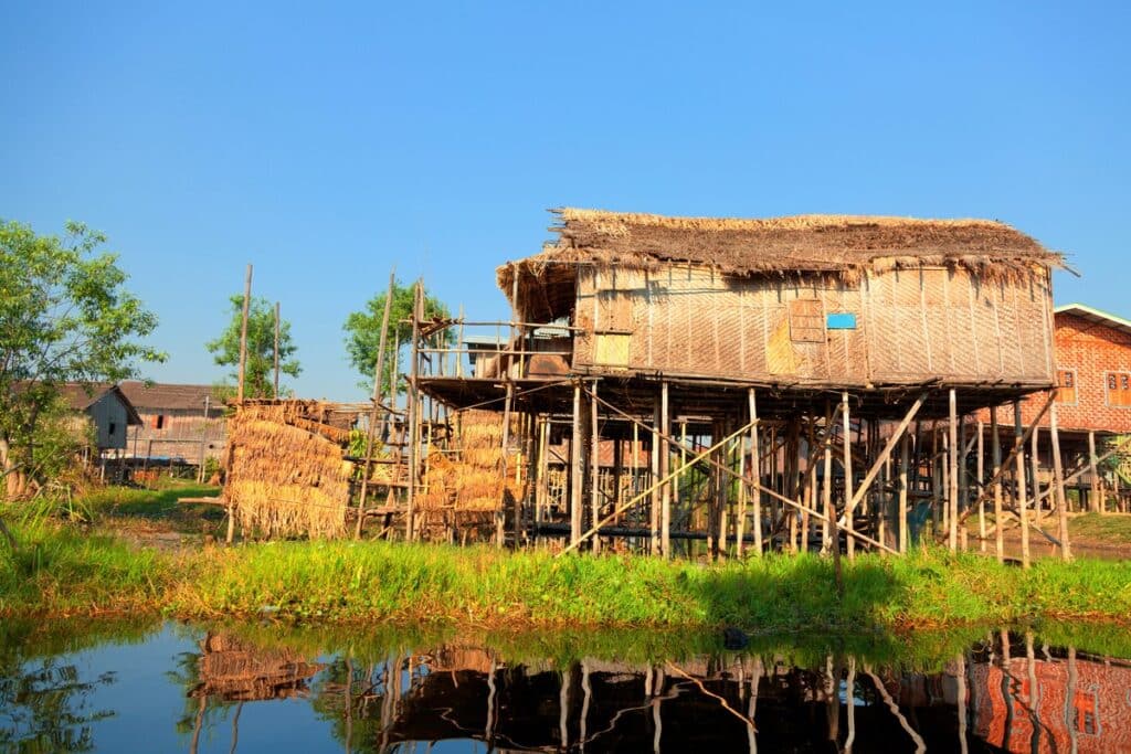 maison sur pilotis du lac Inle