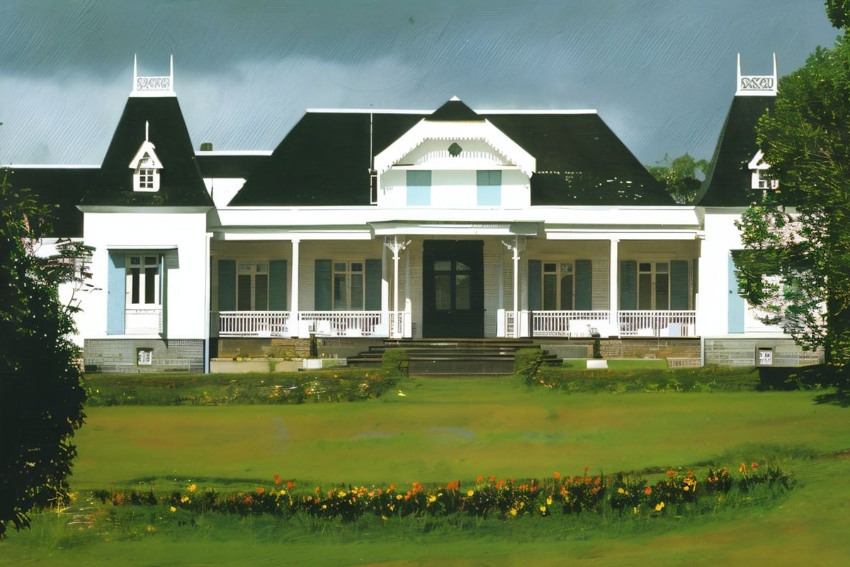 maison traditionnelle du plateau central de l'île Maurice