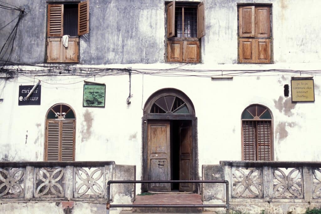 façade maison swahili de Stone Town
