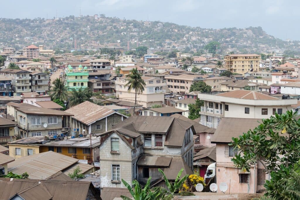 les maisons à Freetown