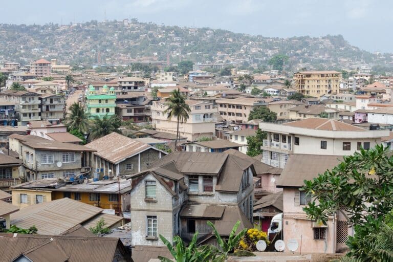 les maisons à Freetown