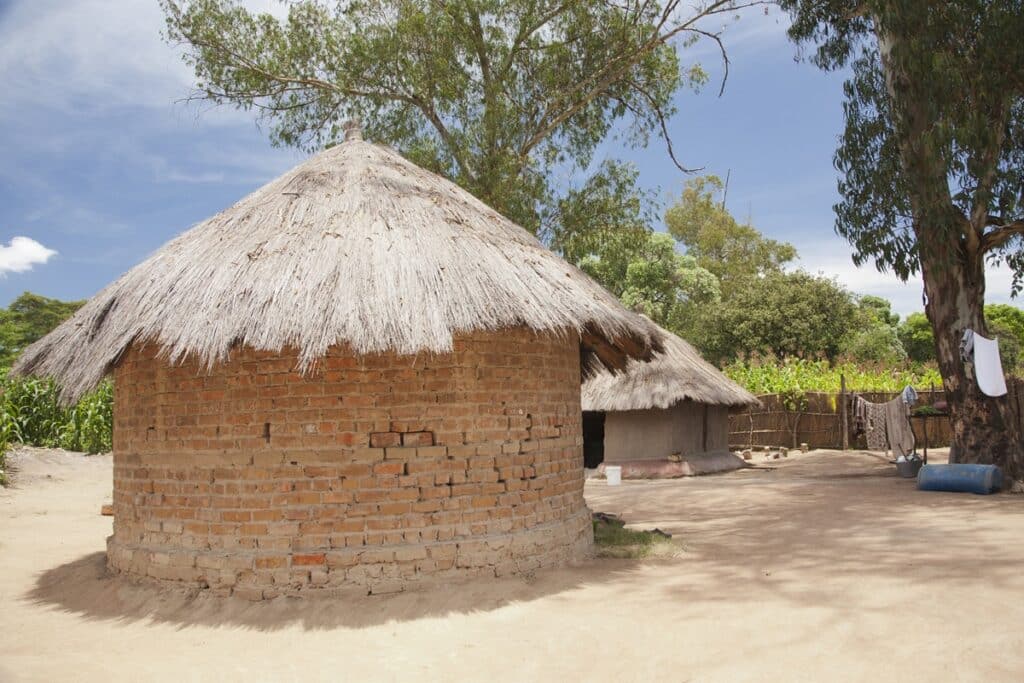 maison rurale au Zimbabwe