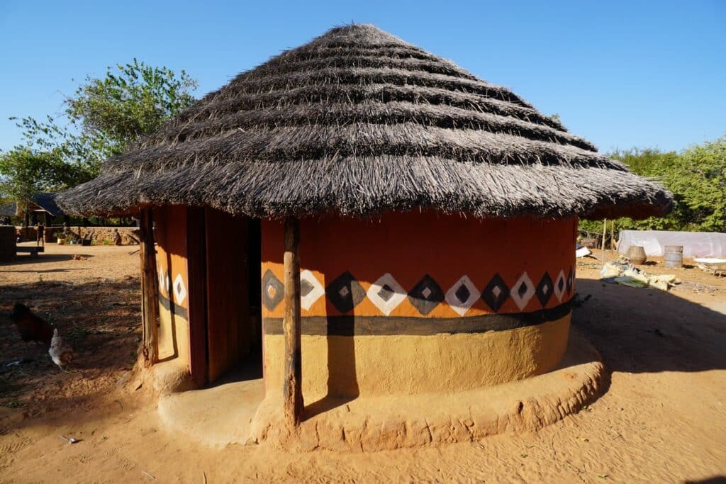 maison rurale au Zimbabwe