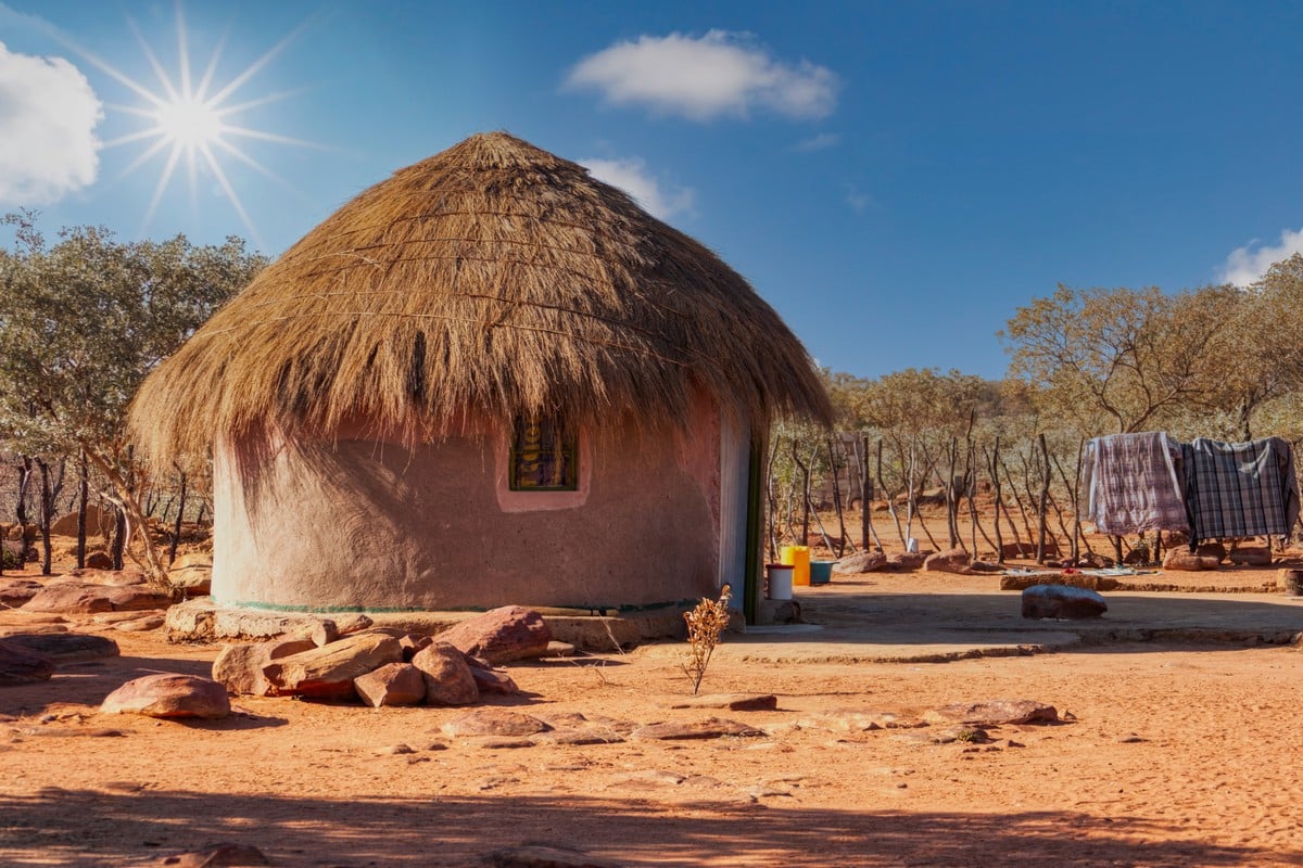 maison rurale au Zimbabwe