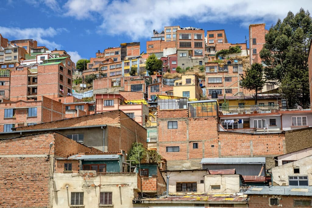 maisons en briques d'el Alto