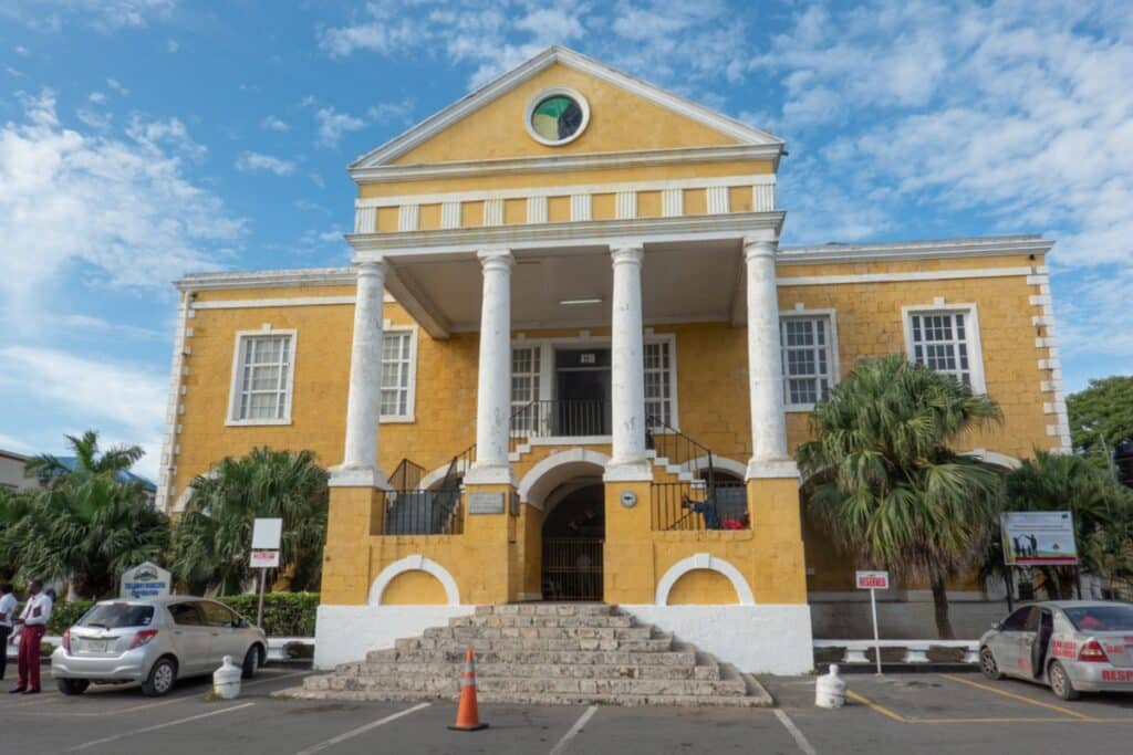 palais de justice de Falmouth de style géorgien jamaicain