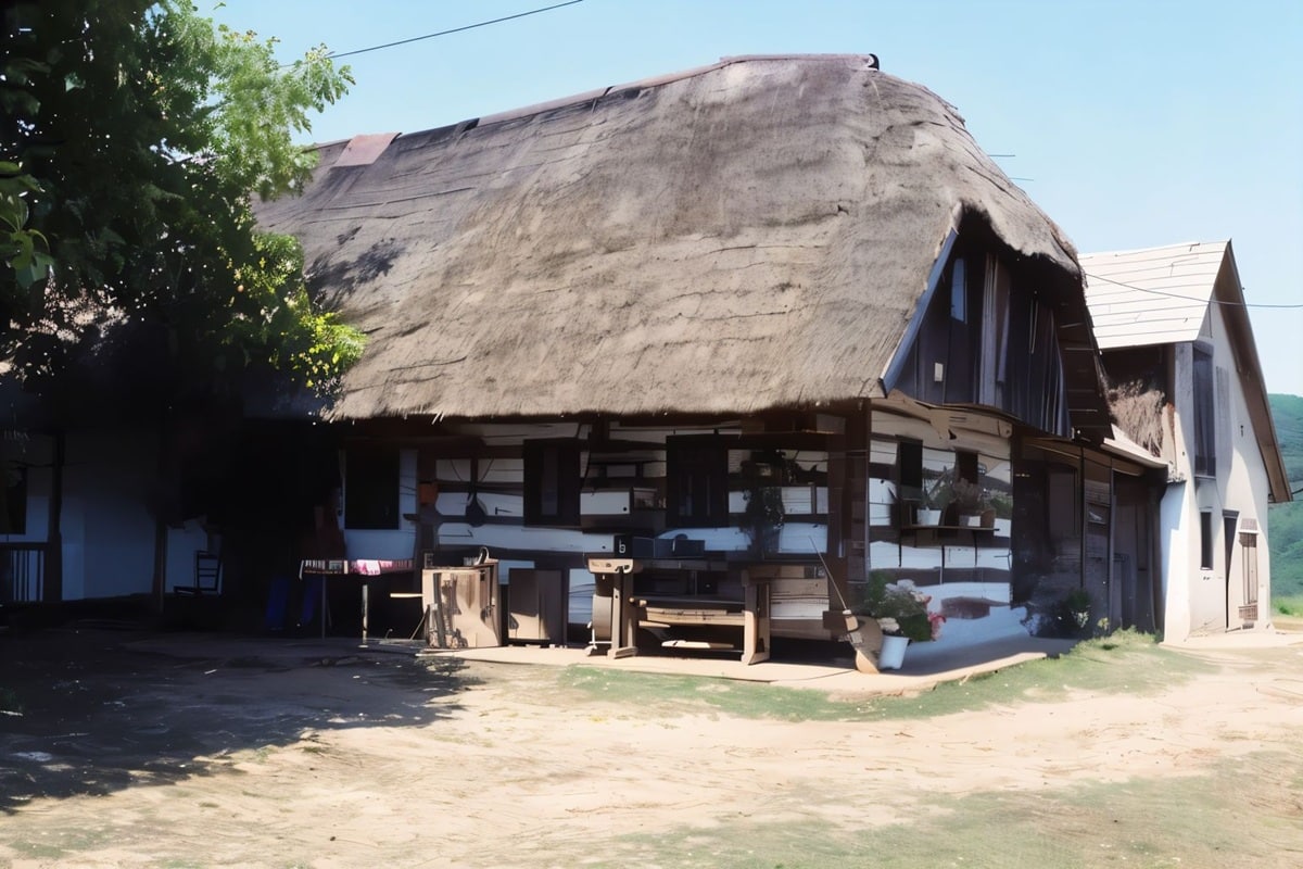 Maison traditionnelle en bois à Dolenjci