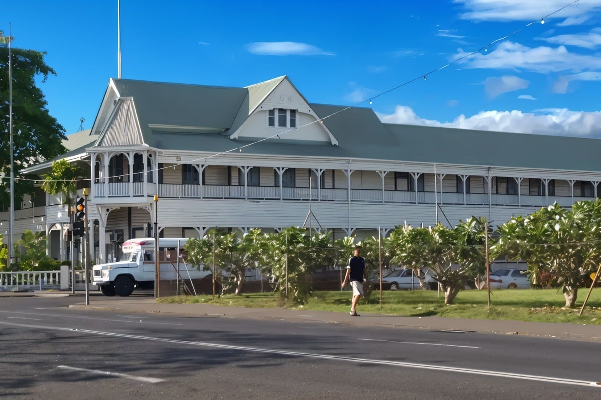 Ancien bâtiment colonial aux Samoa