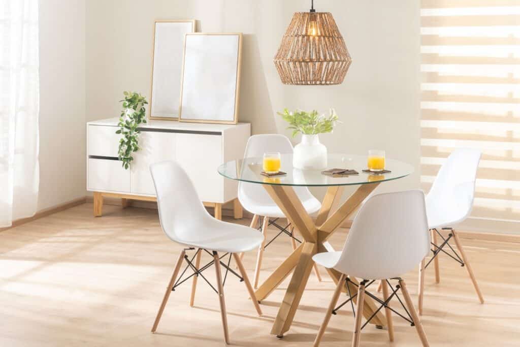 petite table ronde de petit déjeuner