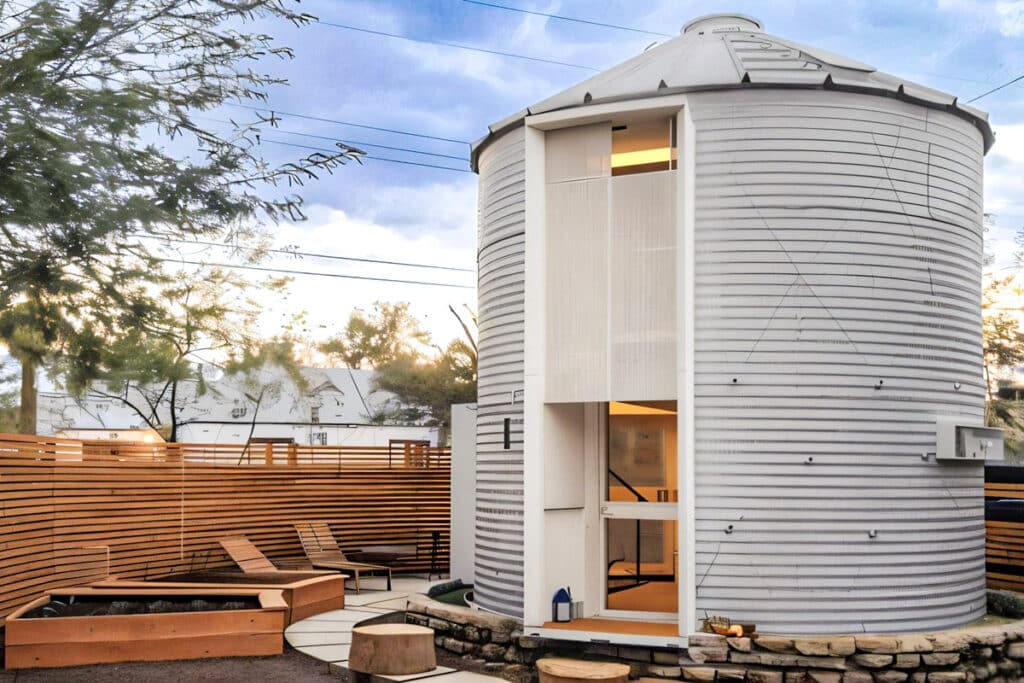petite maison dans un silo