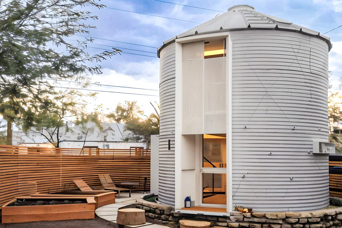 petite maison dans un silo