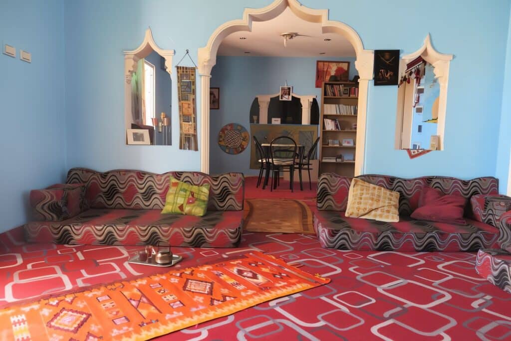 Intérieur bédouin traditionnel à Petra