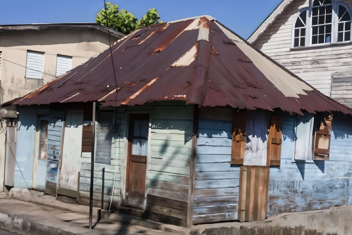 Les maisons en bois typiques de Soufrière à Sainte Lucie