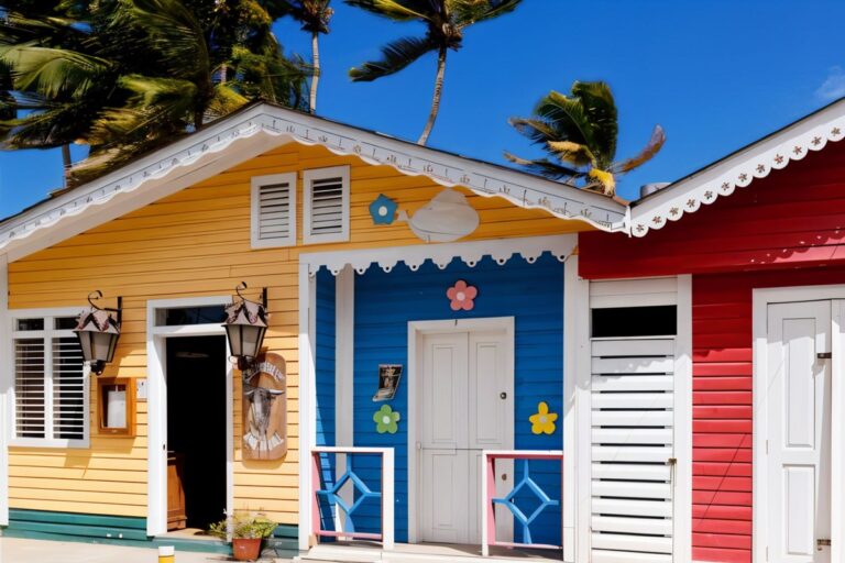 Las Terrenas maisons colorées