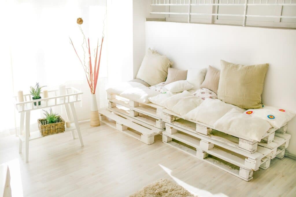 banquette cocoon en palette