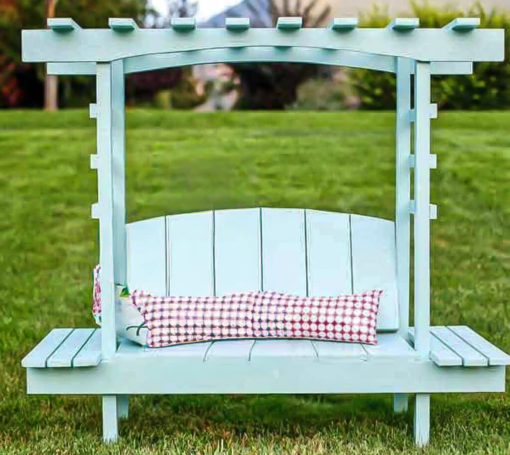 banquette de jardin pour enfant en palette