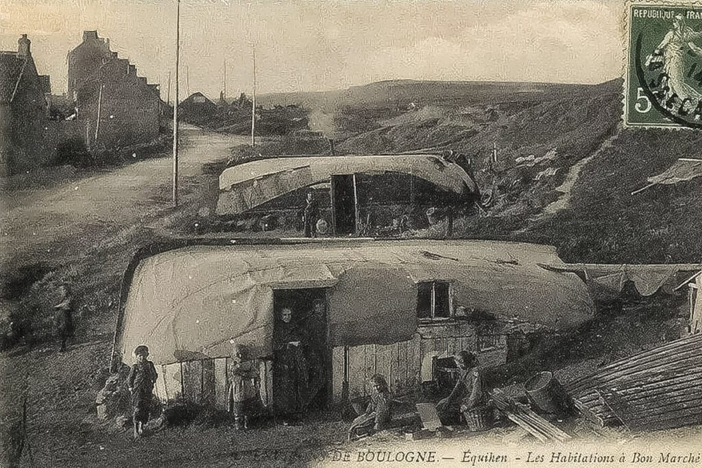 vieille photo d'une quille en l'air à Equihen