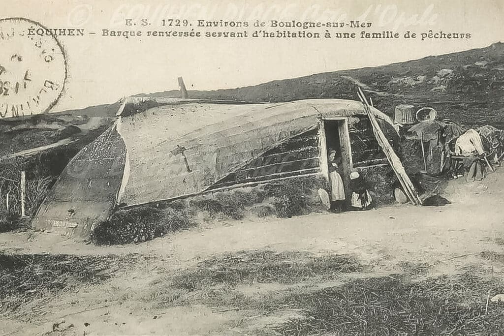 vieille photo d'une quille en l'air à Equihen