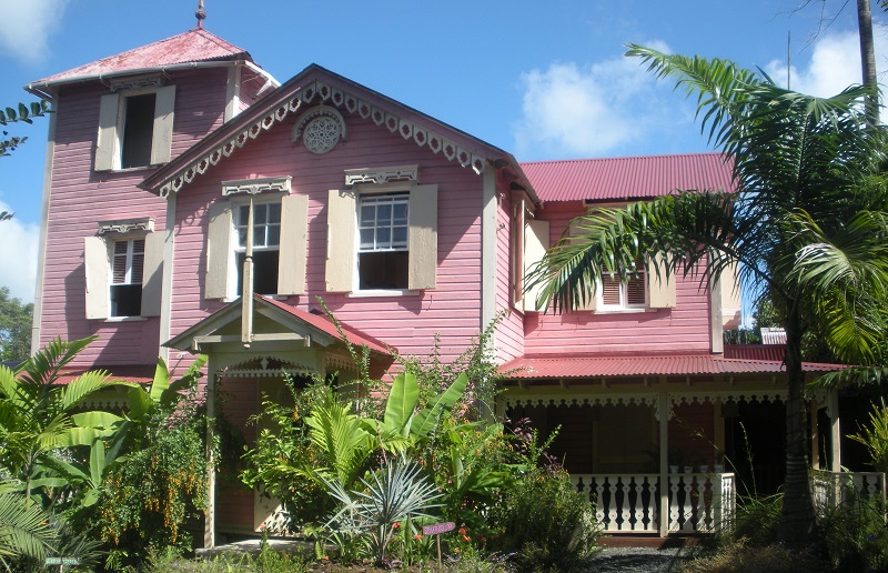 pink plantation house