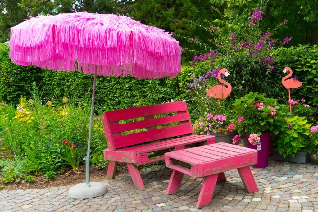 banc et petite table enfant en palette