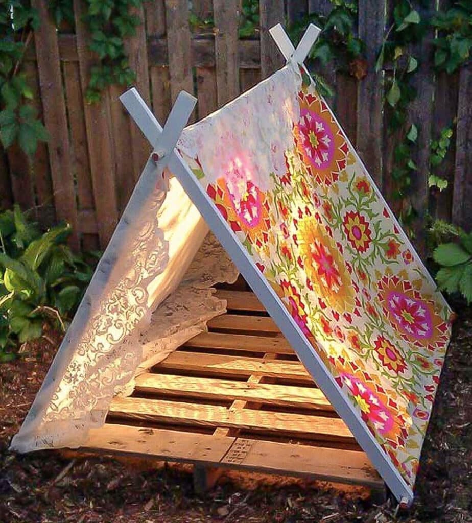 tente enfant en palette