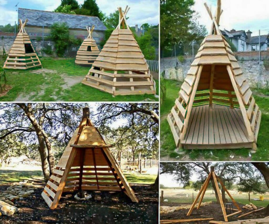 tipi enfant en palette