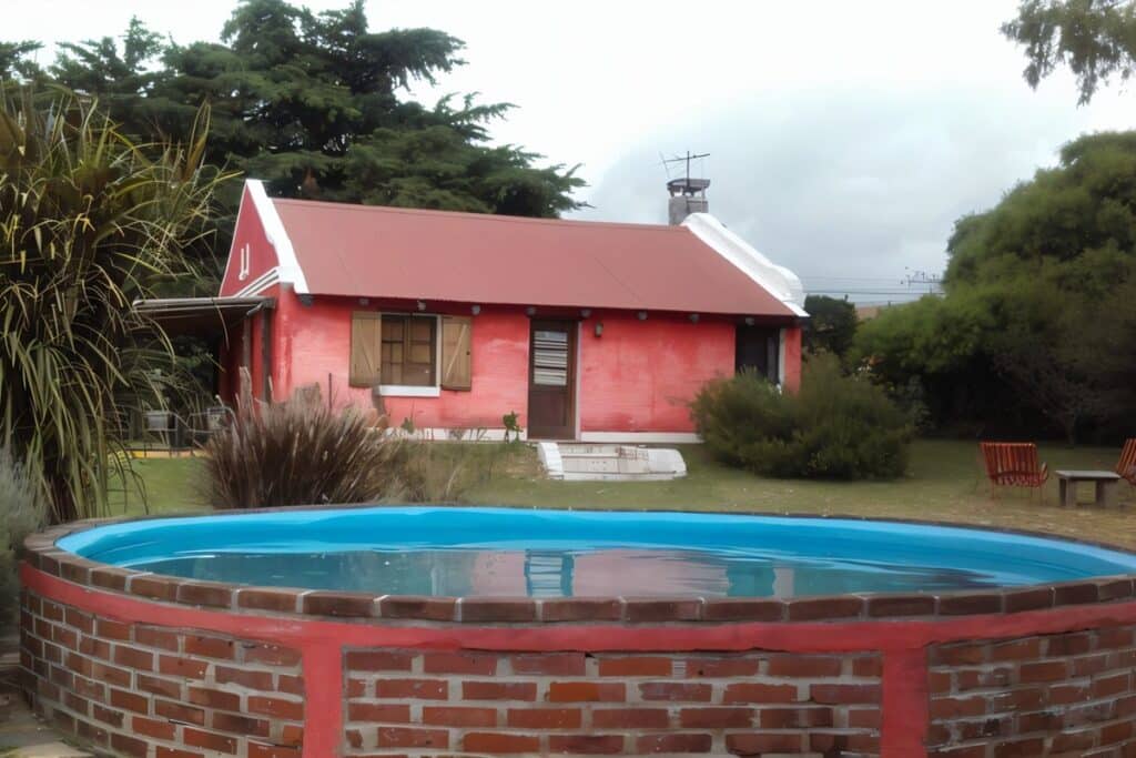 Maison de ferme colorée en Uruguay