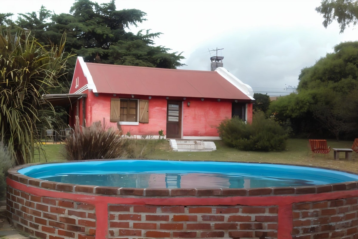 Maison de ferme colorée en Uruguay