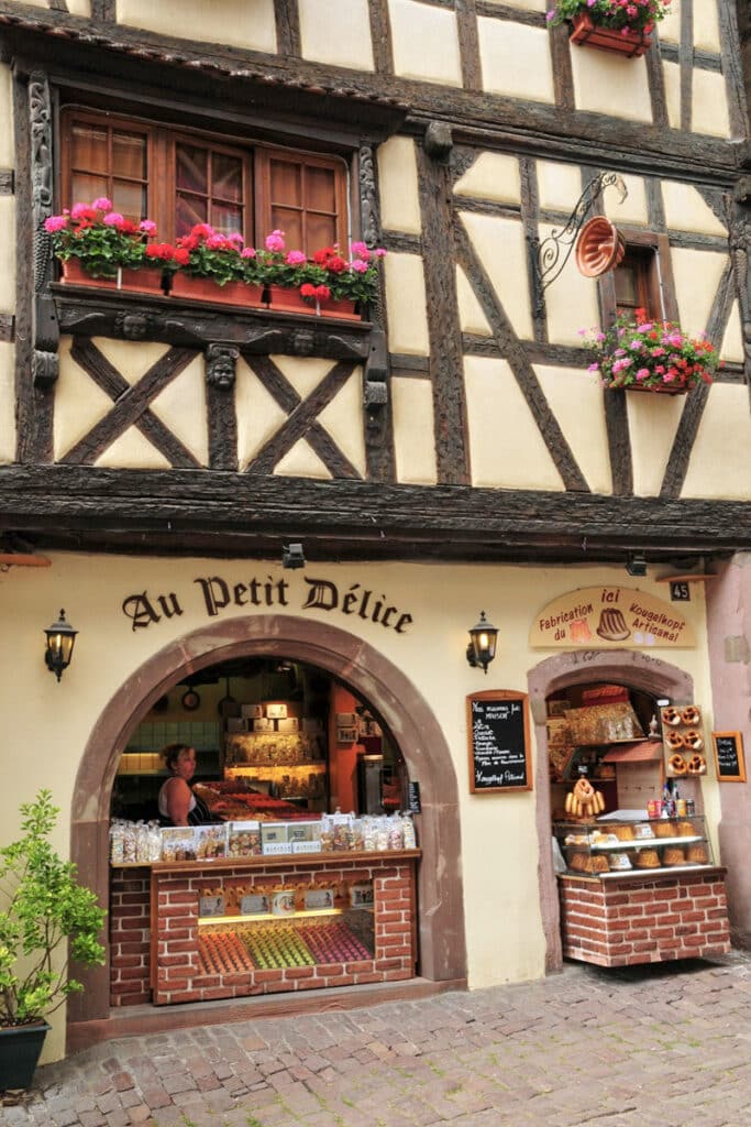 façade à pans de bois à Riquewihr