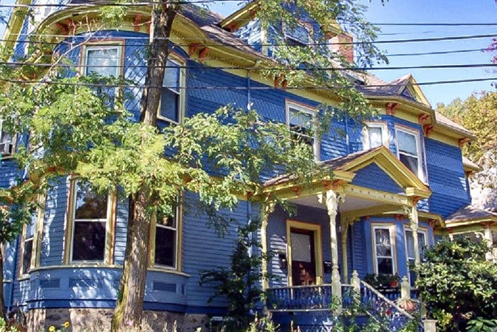 maison victorienne bleue boston